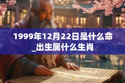 1999年12月22日是什么命_出生属什么生肖