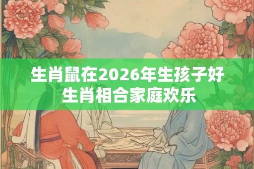 生肖鼠在2026年生孩子好 生肖相合家庭欢乐 生肖鼠在2026年生孩子好 生肖相合家庭欢乐