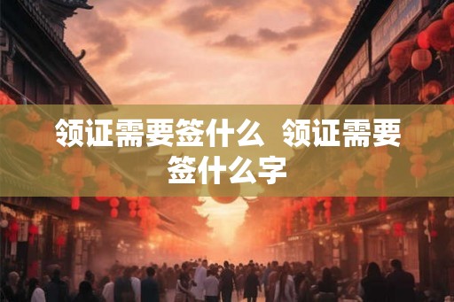 领证需要签什么  领证需要签什么字