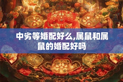 中劣等婚配好么,属鼠和属鼠的婚配好吗