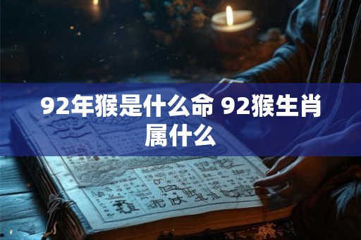 92年猴是什么命 92猴生肖属什么