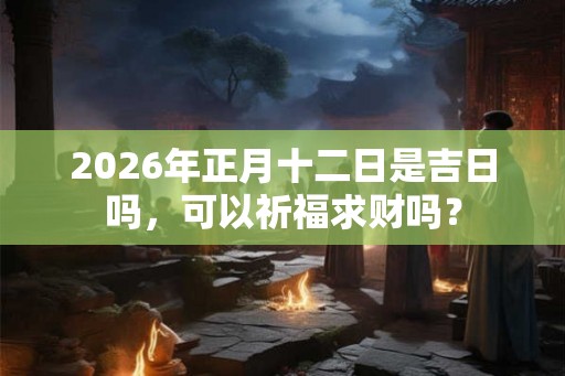 2026年正月十二日是吉日吗，可以祈福求财吗？