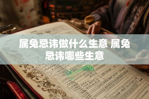 属兔忌讳做什么生意 属兔忌讳哪些生意 属兔忌讳做什么生意 属兔忌讳哪些生意