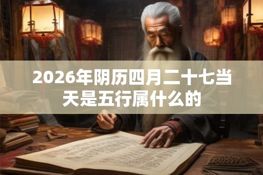 2026年阴历四月二十七当天是五行属什么的 2026年阴历四月二十七当天是五行属什么的