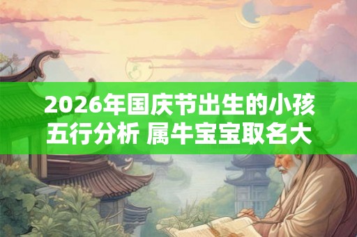 2026年国庆节出生的小孩五行分析 属牛宝宝取名大全