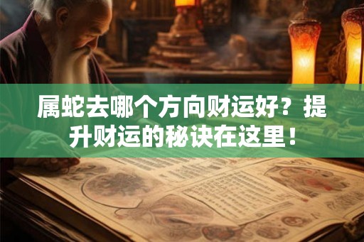 属蛇去哪个方向财运好？提升财运的秘诀在这里！