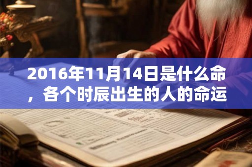 2016年11月14日是什么命,各个时辰出生的人的命运 2016年11月14日是什么命,各个时辰出生的人的命运
