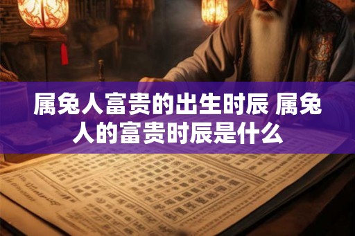 属兔人富贵的出生时辰 属兔人的富贵时辰是什么