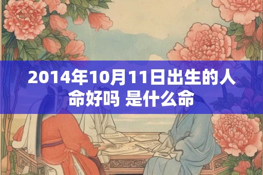 2014年10月11日出生的人命好吗 是什么命