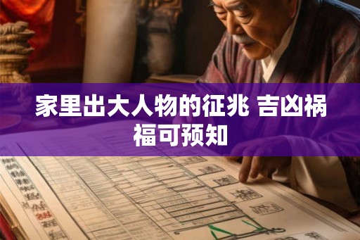 家里出大人物的征兆 吉凶祸福可预知