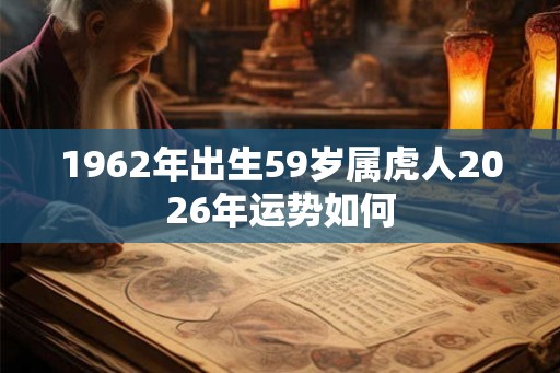 1962年出生59岁属虎人2026年运势如何
