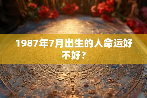 1987年7月出生的人命运好不好？