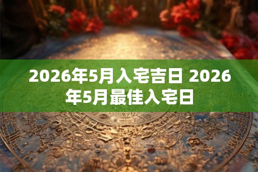 2026年5月入宅吉日 2026年5月最佳入宅日 2026年5月入宅吉日 2026年5月最佳入宅日