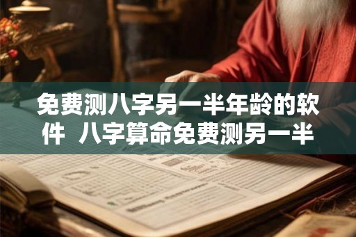 免费测八字另一半年龄的软件  八字算命免费测另一半出现时间