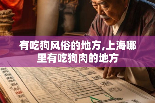 有吃狗风俗的地方,上海哪里有吃狗肉的地方