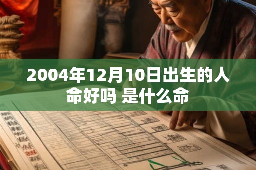 2004年12月10日出生的人命好吗 是什么命
