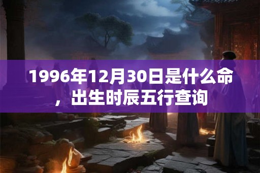 1996年12月30日是什么命，出生时辰五行查询