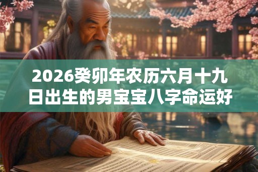 2026癸卯年农历六月十九日出生的男宝宝八字命运好不好 运势详解