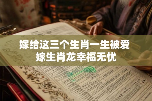 嫁给这三个生肖一生被爱 嫁生肖龙幸福无忧