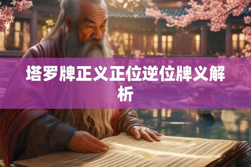 塔罗牌正义正位逆位牌义解析