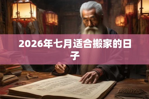 2026年七月适合搬家的日子 2026年七月适合搬家的日子