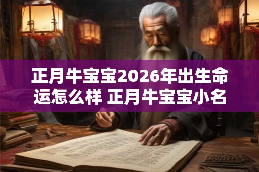 正月牛宝宝2026年出生命运怎么样 正月牛宝宝小名 正月牛宝宝2026年出生命运怎么样 正月牛宝宝小名