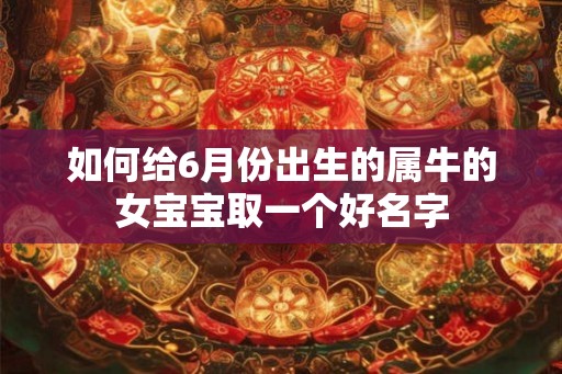如何给6月份出生的属牛的女宝宝取一个好名字