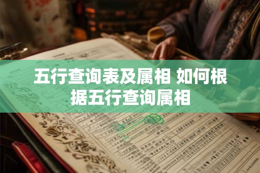 五行查询表及属相 如何根据五行查询属相 五行查询表及属相 如何根据五行查询属相