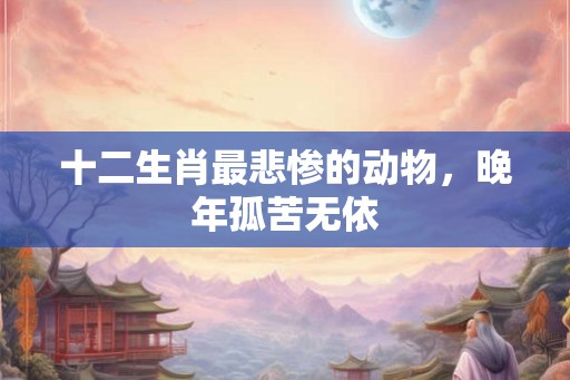十二生肖最悲惨的动物，晚年孤苦无依