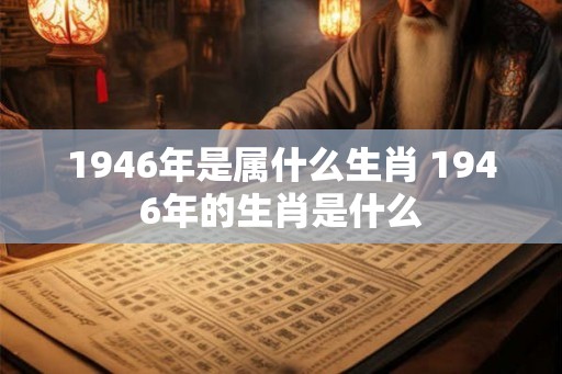1946年是属什么生肖 1946年的生肖是什么