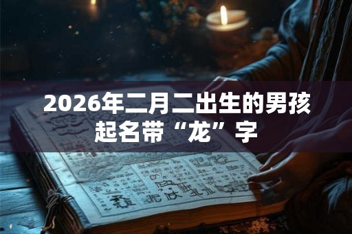 2026年二月二出生的男孩起名带“龙”字 2026年二月二出生的男孩起名带“龙”字