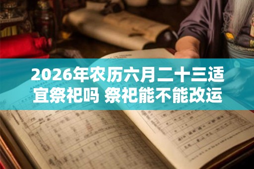 2026年农历六月二十三适宜祭祀吗 祭祀能不能改运