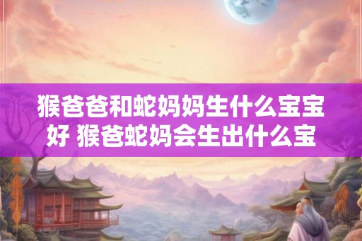 猴爸爸和蛇妈妈生什么宝宝好 猴爸蛇妈会生出什么宝宝