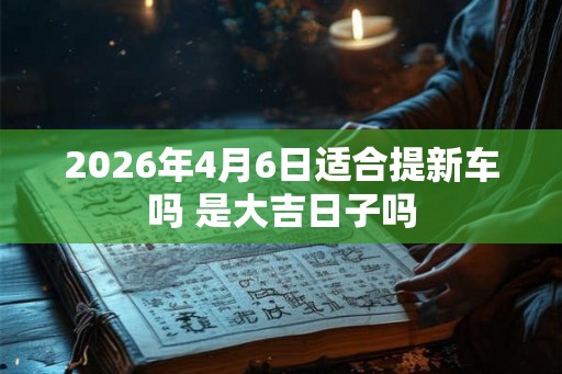 2026年4月6日适合提新车吗 是大吉日子吗