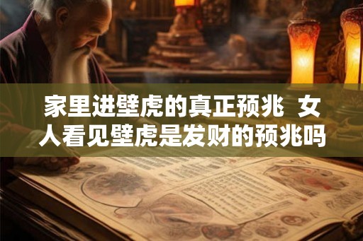 家里进壁虎的真正预兆 女人看见壁虎是发财的预兆吗 家里进壁虎的真正预兆 女人看见壁虎是发财的预兆吗