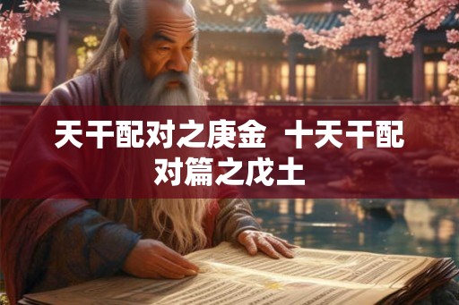 天干配对之庚金  十天干配对篇之戊土