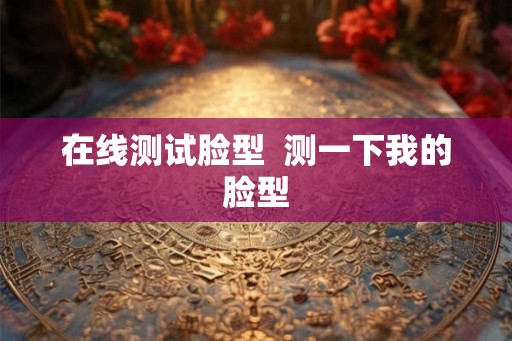 在线测试脸型  测一下我的脸型