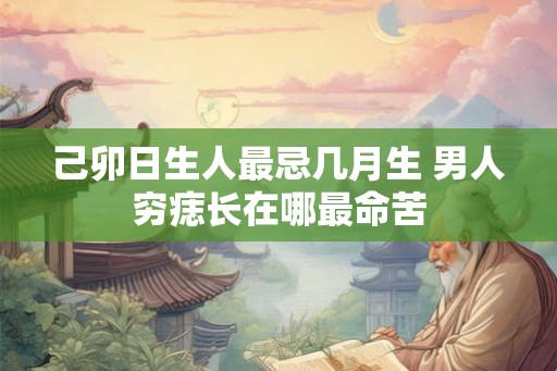 己卯日生人最忌几月生 男人穷痣长在哪最命苦 己卯日生人最忌几月生 男人穷痣长在哪最命苦