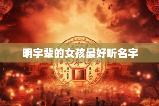 明字辈的女孩最好听名字
