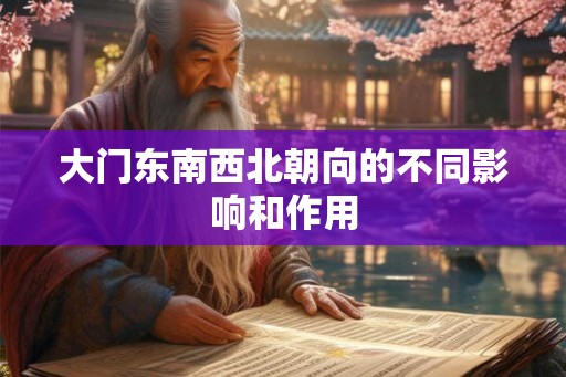 大门东南西北朝向的不同影响和作用 大门东南西北朝向的不同影响和作用