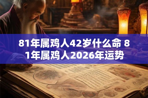 81年属鸡人42岁什么命 81年属鸡人2026年运势