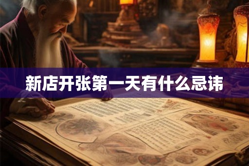 新店开张第一天有什么忌讳