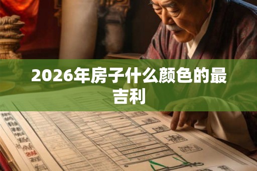 2026年房子什么颜色的最吉利