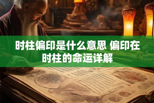时柱偏印是什么意思 偏印在时柱的命运详解