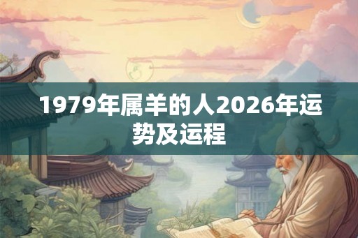 1979年属羊的人2026年运势及运程