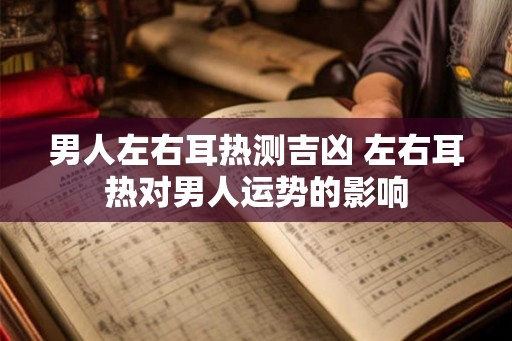 男人左右耳热测吉凶 左右耳热对男人运势的影响 男人左右耳热测吉凶 左右耳热对男人运势的影响