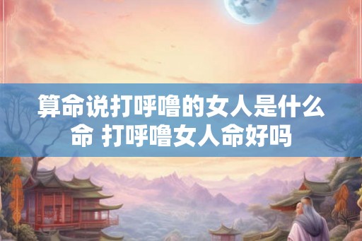 算命说打呼噜的女人是什么命 打呼噜女人命好吗