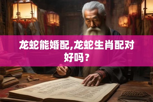 龙蛇能婚配,龙蛇生肖配对好吗？