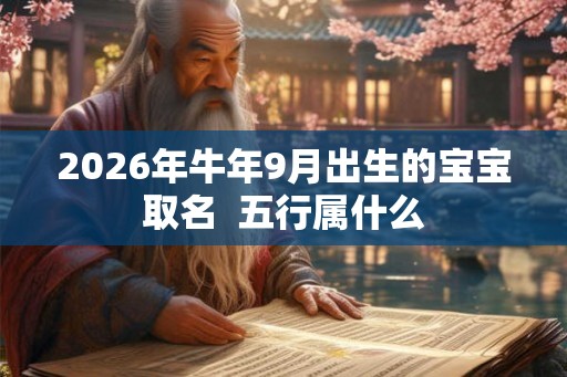 2026年牛年9月出生的宝宝取名  五行属什么