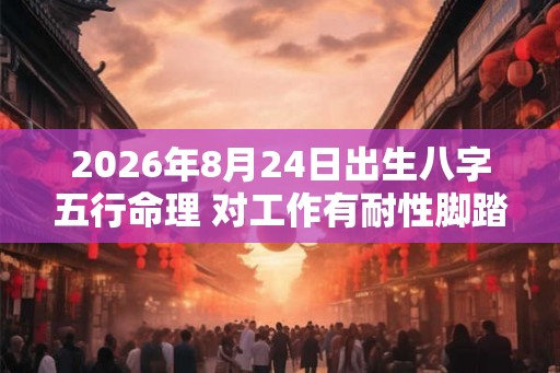 2026年8月24日出生八字五行命理 对工作有耐性脚踏实地 2026年8月24日出生八字五行命理 对工作有耐性脚踏实地